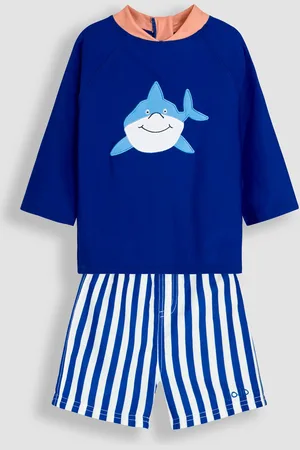 JoJo Maman Bébé Shark 2-Piece Rash Vest Set 104110cm
