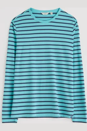 Seasalt Cornwall Blue Mens Sailor 100% Cotton Shirt With Crew Neck XL