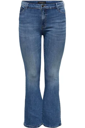 ONLY Blue High Waist Sally Flared Jeans AU 22
