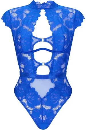 Ann Summers Blue Enchant Lace And Mesh Body L