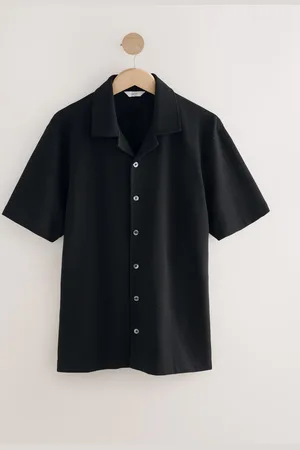 Next Cuban Collar Textured Jersey Short Sleeve Shirt XL