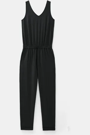 Hush Puppies Black Cropped Jersey Jumpsuit XL