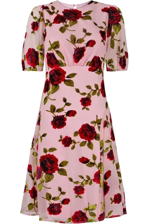 Joe Browns Vintage Inspired Devore Rose Mini Dress AU 18