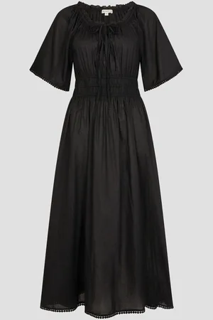 Monsoon Nora Short Sleeve 100% Cotton Midi Dress S