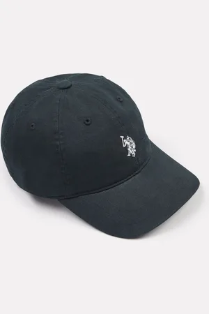 U.S. Polo Assn. U. S. Polo Assn. Black Mens Washed Casual 100% Cotton Cap One