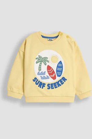 JoJo Maman Bébé Yellow Surf 100% Cotton Appliqué Sweatshirt 3
