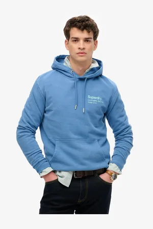 Superdry Blue Core Logo City Hoodie L