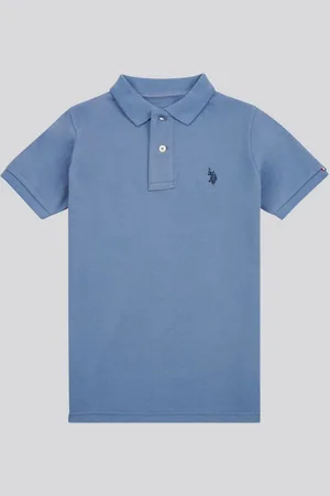 U.S. Polo Assn. U. S. Polo Assn. Boys Double Horsemen 100% Cotton Polo Shirt 9