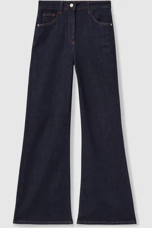 Reiss Dark Blue Bonnie Mid Rise Flared Jeans 32W x 31R (UK 32 R)