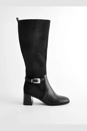 Next Black Forever Comfort Buckle Detail Knee High Boots AU 8.5 (EU 40)