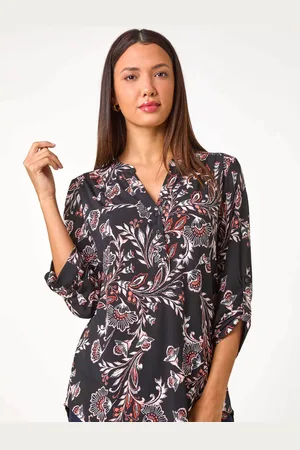Roman Floral Print Stretch Shirt AU 14