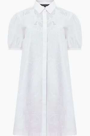 French Connection Cambria Cotton Embroidered Shirt 10