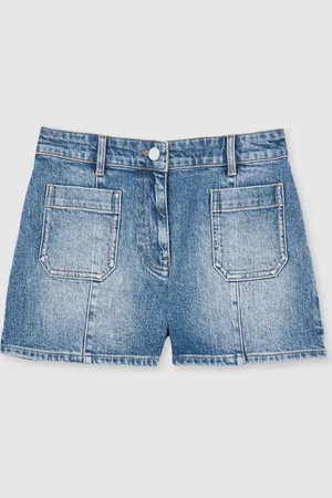 Reiss Kira Mid-Rise Patch Pocket Denim Shorts 29W x 33L (UK 29 L)