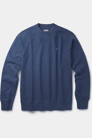 Aubin Blue Garsdale Slub Crew Sweatshirt S