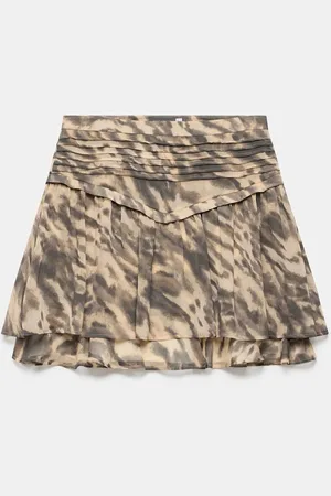 mint&berry Animal Print Mini Skirt AU 8