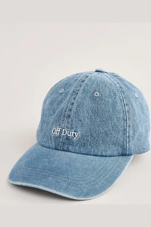 Lipsy London Denim Blue Embriodered Graphic Cap One