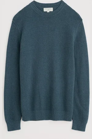 Seasalt Cornwall Light Blue Mens Mizzen 100% Cotton Knitted Jumper large