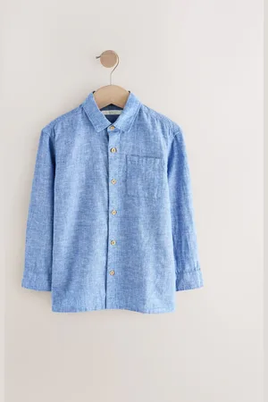 Next Long Sleeve Linen Mix Relax Fit Shirt (3-16yrs) 6 Years (116cm)