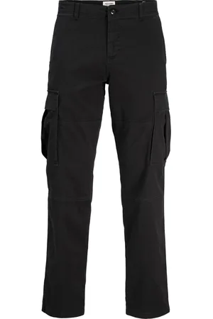 JACK & JONES Black Relaxed Fit Cargo Trousers W36 L32