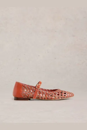 White Stuff Winnie Woven Ballerinas AU 8 (EU 38.5)