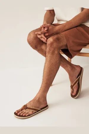 Next Tan/Brown Fray Flip Flops AU 8 (EU 42)
