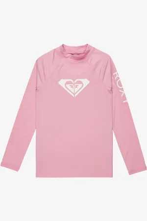 Roxy Lilac Purple Girls Wholehearted Long Sleeve Logo Rash Vest 152158cm