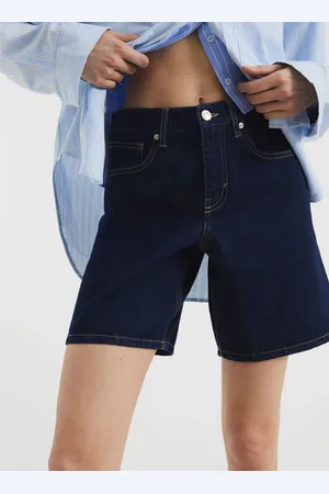 River Island Bermuda Denim 100% Cotton Shorts AU 10