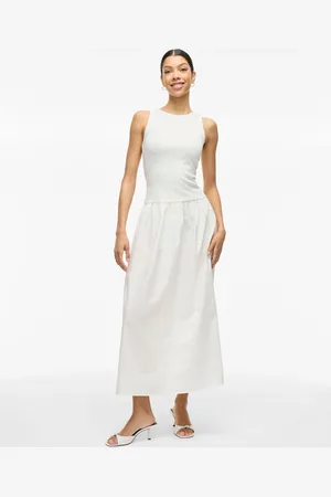 VILA Drop Waist Sleeveless Balloon Maxi Dress