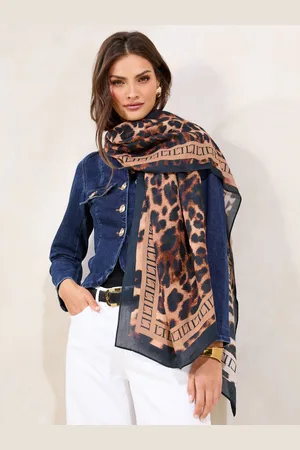 Lipsy London Leopard Print Lightweight Printed Scarf one