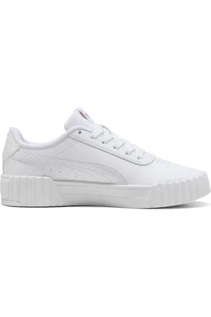 PUMA White Kids Youth Carina 3.0 Sneakers AU 4.5 (EU 37.5)