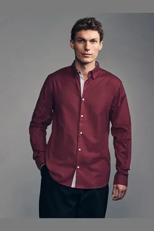 Next Slim Fit Stretch Oxford Long Sleeve Shirt 4XL