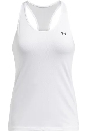 Under Armour White Tech Mesh Racer Tank Top L