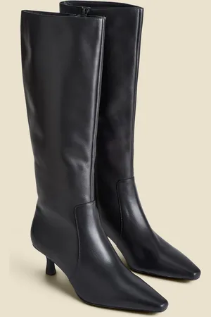 Sosandar Black Knee High Low Heel Boots AU 7 (EU 38)