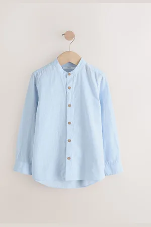 Next Grandad Collar Linen Mix Long Sleeve Shirt (3-16yrs) 11 Years (146cm)