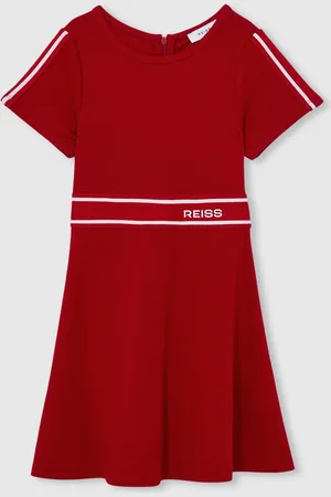 Reiss Lowri 9-13 yrs Interlock-Jersey Logo-Waistband Dress 10