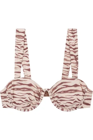 LOVE Stories White Glow Wire Bikini Top 34 C