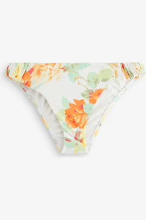Laura Ashley Ecru Lydia Ruched Side Bikini Briefs AU 16