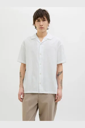 JACK & JONES Short Sleeve Striped Resort Shirt xlarge