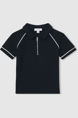 Reiss Lolland Cotton Textured Half-Zip Polo Shirt 6