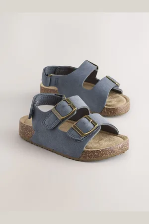 Next Navy Wide Fit (G) Double Buckle Cushioned Footbed Sandals AU 8 (EU 25.5)