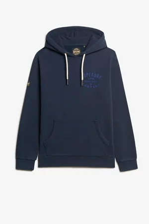 Superdry Eclipse Navy Machined Goods Workwear Hoodie S