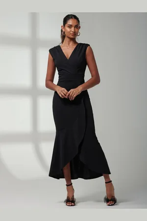 Jolie Moi Mabruka Frill Fishtail Maxi Dress AU 8