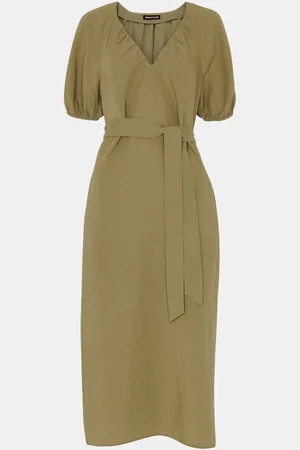 Whistles Ariella Linen Blend Midi Dress 18