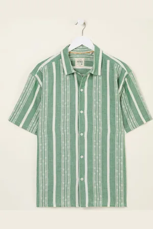 Fat Face FatFace Short Sleeve Relaxed Fit Embroidered Stripe Shirt xxxlarge