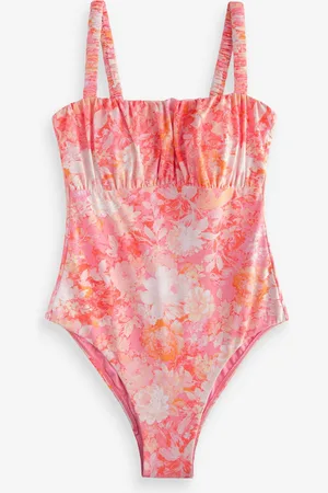 Laura Ashley Coral Pink Mathilde Tummy Control Swimsuit AU 14