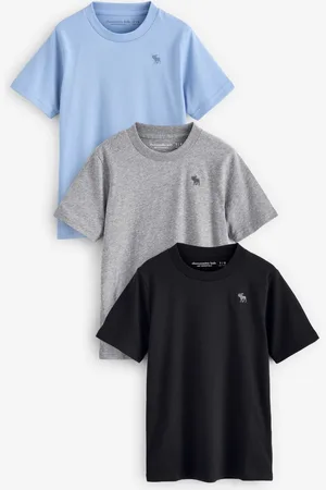 Abercrombie & Fitch Blue Logo Long Sleeve 100% Cotton Top 3 Pack 15