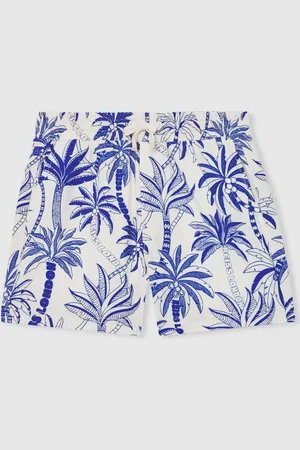 Reiss Ganetti Palm-Print Swim Shorts 152158cm
