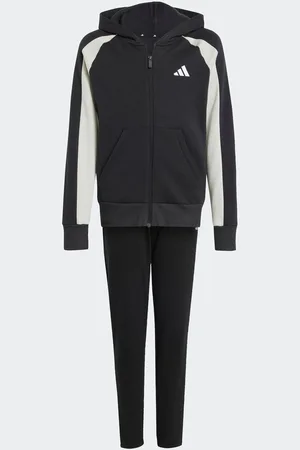 adidas Black Colour Block Fleece Tracksuit 9