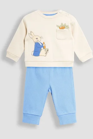 JoJo Maman Bébé Cream Peter Rabbit Sweatshirt And Cosy Trousers Set 6