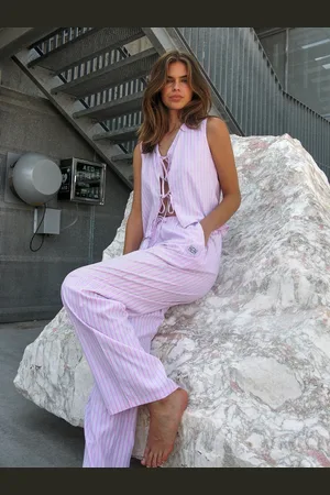 Noisy May Pink Stripe Waistcoat AU 10